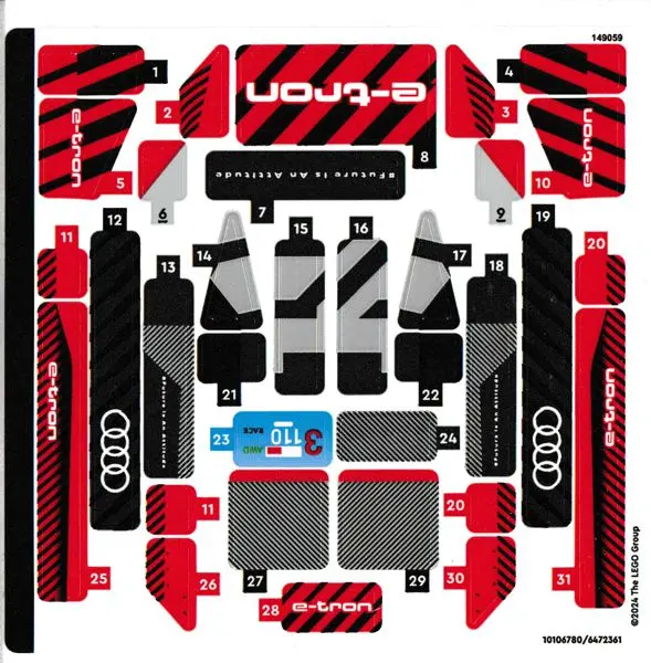 Sticker Sheet for Set 76921 - (10106780/6472361)