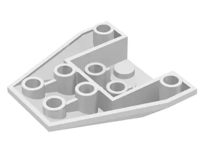 White Wedge 4 x 4 Triple Inverted with Connections between 2 Studs