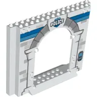 White Panel 4 x 16 x 10 with Police Pattern