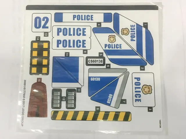 Sticker Sheet for Set 60138 - International Version - (30891/6177950)