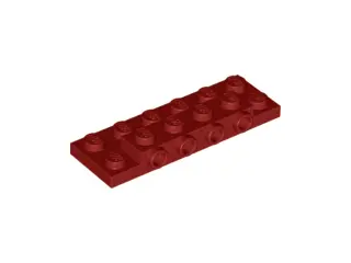 Dark Red Plate, Modified 2 x 6 x 2/3 with 4 Studs on Side
