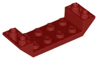 Dark Red Slope, Inverted 45 6 x 2 Double with 2 x 4 Cutout