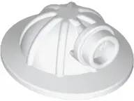 White Minifigure, Headgear Helmet Mining with Head Lamp