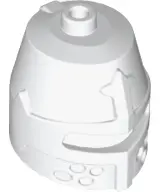 White Minifigure, Headgear Helmet Castle Closed with Eye Slit (Great Helm / Barrel Helm)