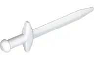 White Minifigure, Weapon Sword, Greatsword Pointed with Thick Crossguard