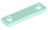 Light Aqua Plate, Modified 1 x 4 with 2 Studs with Groove