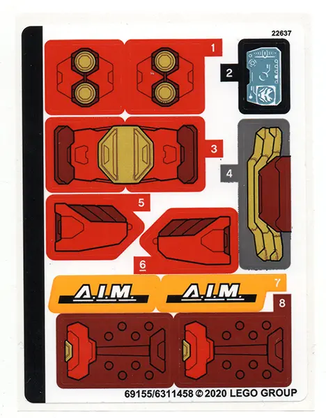 Sticker Sheet for Set 76164 - (69155/6311458)