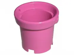 Dark Pink Container, Bucket 2 x 2 x 2 with Handle Holes