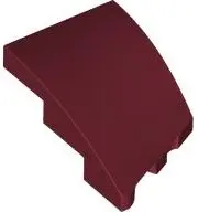Dark Red Wedge 3 x 2 Left No Studs