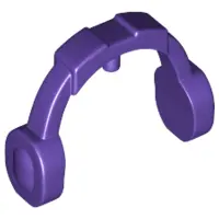 Dark Purple Minifigure, Ear Protectors / Headphones / Headset - Thick Arms