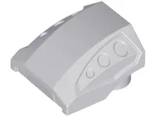 Light Bluish Gray Slope, Curved 2 x 2 with Debossed Side Ports