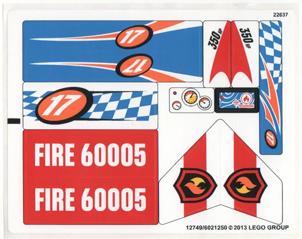 Sticker Sheet for Set 60005 - (12749/6021250)