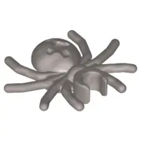 Flat Silver Spider with Round Abdomen and Clip