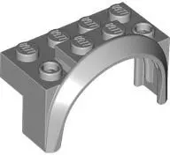 Bluish Gray Vehicle, Mudguard 4 x 2 1/2 x 2 with Arch Round