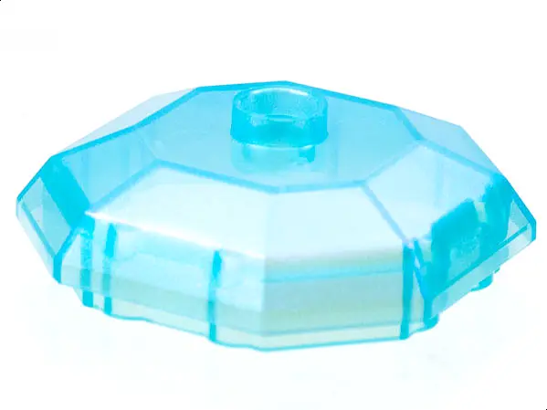 Satin Trans-Light Blue Rock 4 x 4 Octagonal, Bottom (Diamond Dress Container Top)