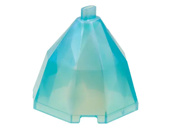 Satin Trans-Light Blue Mini Doll Skirt Long Full Octagonal (Diamond Dress Container Bottom)