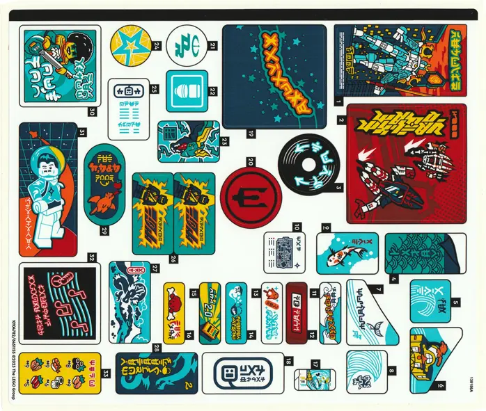 Sticker Sheet for Set 71799, Sheet 1 - (10104782/6451155)