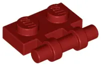 Dark Red Plate, Modified 1 x 2 with Bar Handle on Side - Free Ends