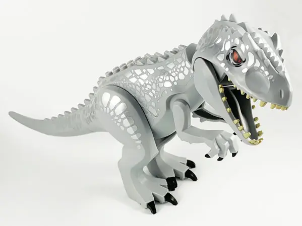 Light Bluish Gray Dinosaur Indominus rex with Silver Spots
