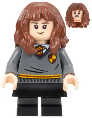 Hermione Granger - Gryffindor Sweater with Crest, Black Skirt, Black Short Legs with Dark Bluish Gra