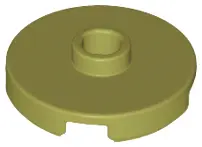 Olive Green Tile, Round 2 x 2 with Open Stud
