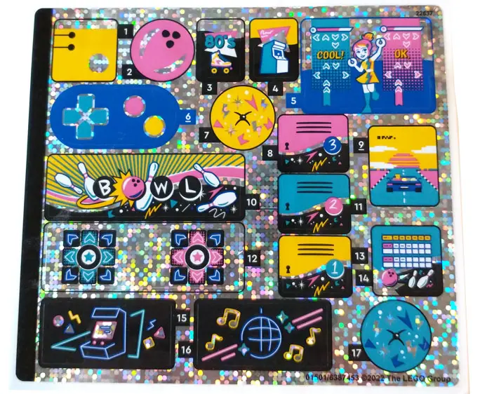 Sticker Sheet for Set 41708, Holographic Mirrored - (01501/6387453)