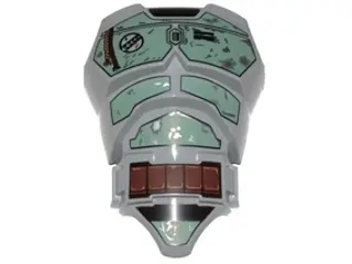 Light Bluish Gray Large Figure Torso with SW Boba Fett Armor Pattern