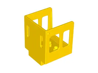 Yellow Duplo, Train Steam Engine Cabin 3 x 3 x 3 1/2