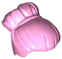 Bright Pink Minifigure, Hair Female with Large High Bun