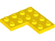 Yellow Plate 4 x 4 Corner