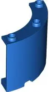 Blue Cylinder Quarter 4 x 4 x 3