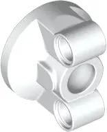 White Technic, Steering, Wheel Hub Holder with 2 Pin Holes