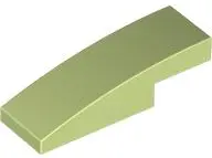Yellowish Green Slope, Curved 3 x 1 x 2/3