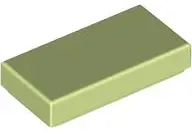 Yellowish Green Tile 1 x 2