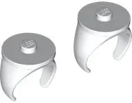 White Ring with Stud, 2 in Bag (Multipack)