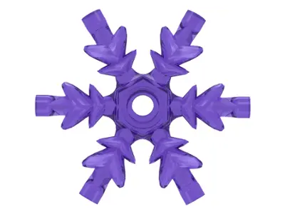Trans-Purple Rock 4 x 4 Crystal, Ice Snowflake