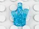Glitter Trans-Light Blue Rock 1 x 1 Crystal 5 Point