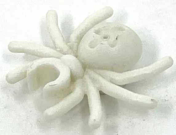 Glow In Dark White Spider with Round Abdomen and Clip