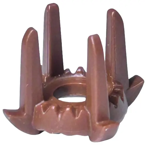 Reddish Brown Minifigure, Headgear Crown with 4 Tall Spikes