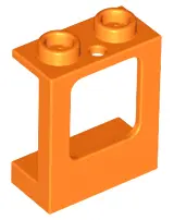 Orange Window 1 x 2 x 2 Plane, Single Hole Top and Bottom for Glass