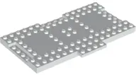 White Brick, Modified 8 x 16 x 2/3 with 1 x 4 Indentations and 1 x 4 Plate