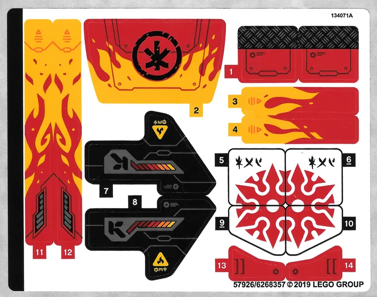 Sticker Sheet for Set 70675 - (57926/6268357)