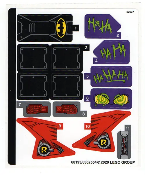 Sticker Sheet for Set 76159 - (68193/6302554)