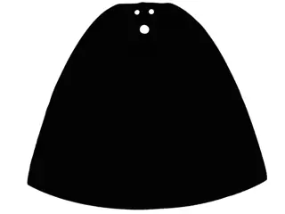 Black Cloth Cape with 3 Holes, Large Buildable Figures