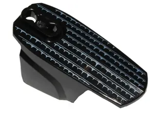 Black Hero Factory Armor with Ball Joint Socket - Size 6 with Light Blue Cloth Texture Pattern (Dart