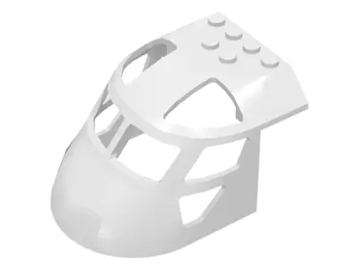 White Aircraft Fuselage Forward Top Curved 6 x 8 x 4