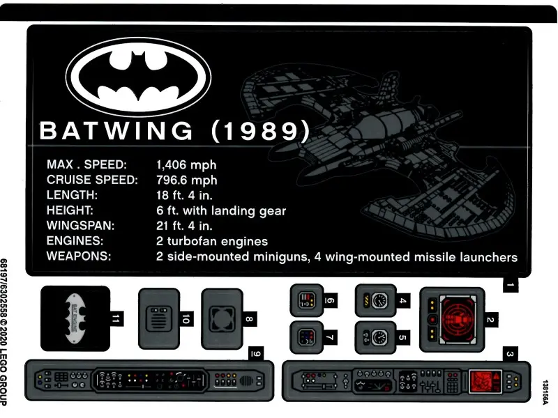 Sticker Sheet for Set 76161 - (68197/6302558)