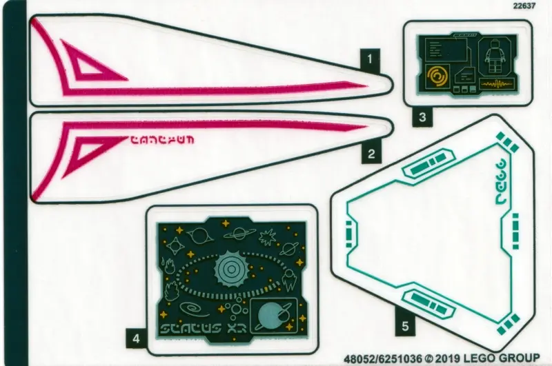 Sticker Sheet for Set 70830 - (48052/6251036)