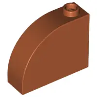 Dark Orange Slope, Curved 3 x 1 x 2 with Hollow Stud