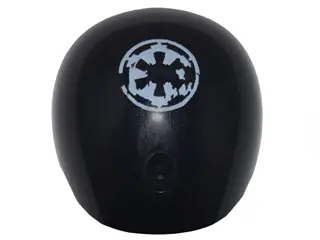 Black Large Figure Armor, Round, Smooth with SW Imperial Logo Weathered Pattern